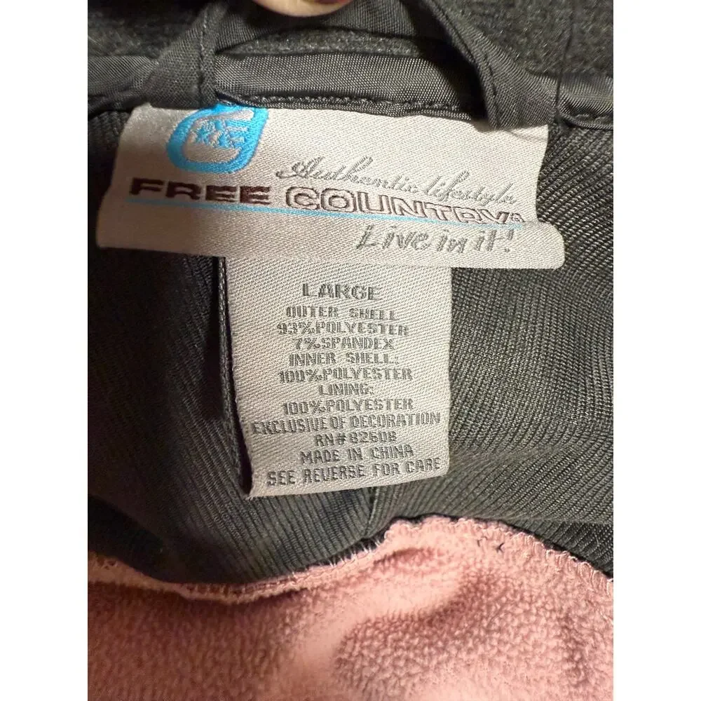 Free Country Womens Hooded Winter Ski Snow Jacket Light Pink Size Large